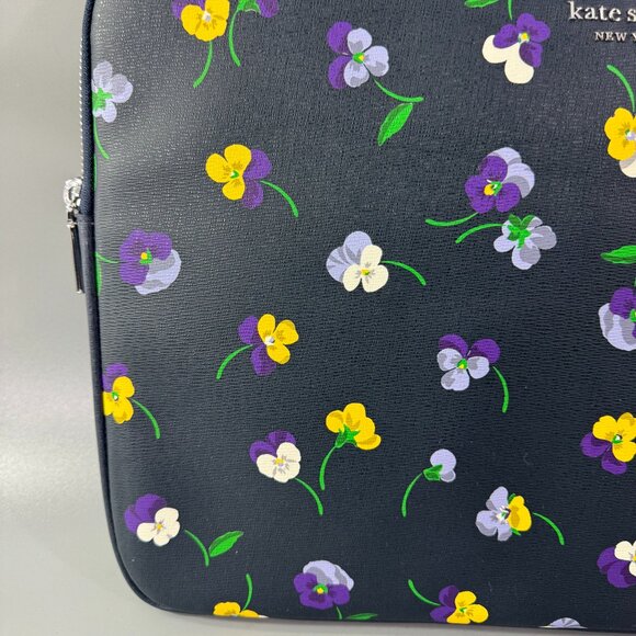 NWOT Kate Spade New York Staci Pansy Toss Printed Laptop Sleeve - Picture 2 of 10